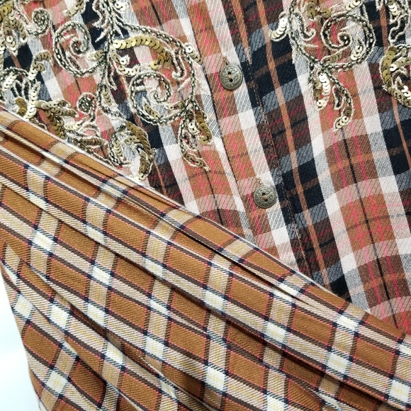 New FREE PEOPLE plaid Button Down Shirt - Picture 8 of 8